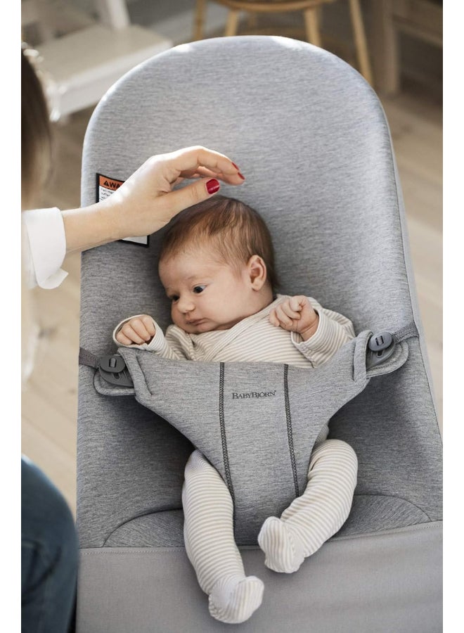 Fabric Seat 3D Jersey Bouncer Bliss Light Grey