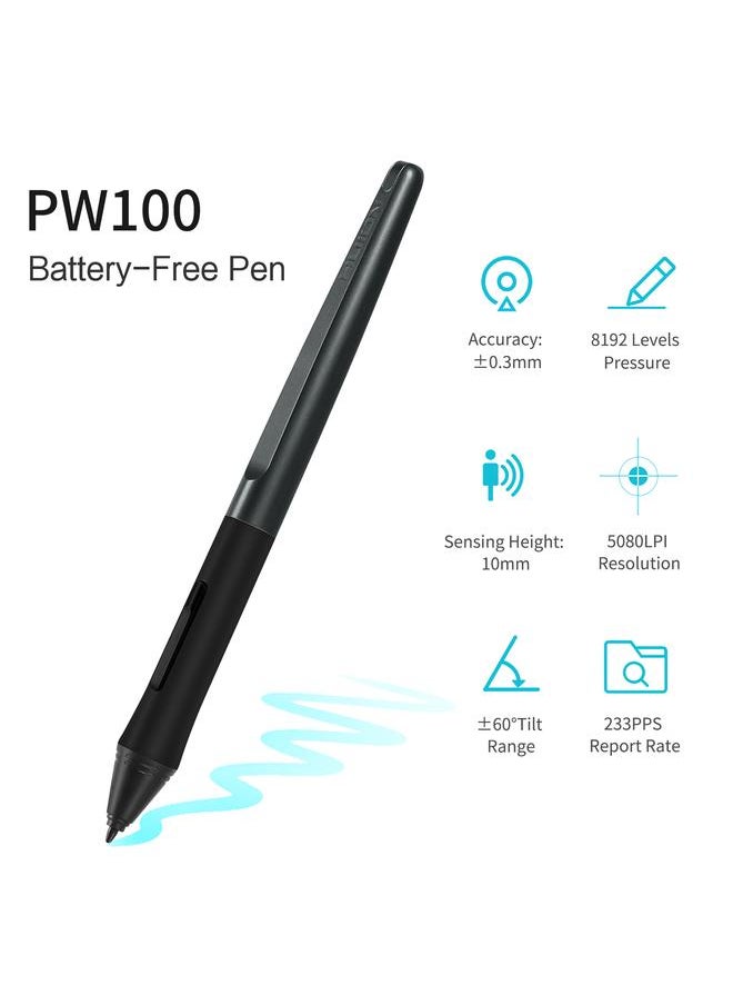 Thoraya Huion HS64 Graphics Drawing Tablet 6.3 x 4 inch Active Area 8192 Levels Pressure Tilt Function Art Animation Drawing Board with Battery-free Stylus for Laptop PC Compatible with Windows Mac OS Android for Painting Designing Online Teaching Education  - Image 5