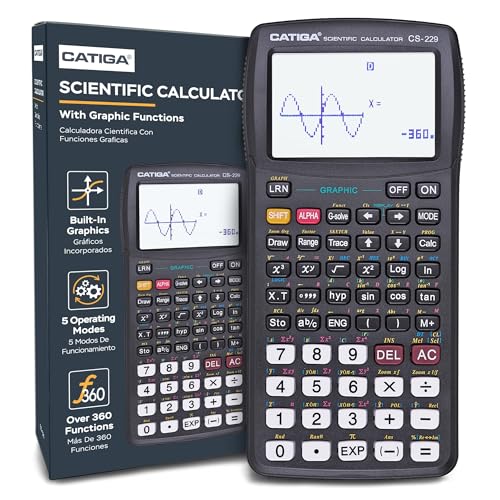 CATIGA CS229 Scientific Calculator with Graphics Functions, Multiple Modes with Intuitive User Interface for Beginners and Advanced Courses - Image 1