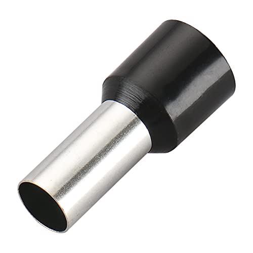 Baomain AWG 8/10.0mm² Wire Copper Crimp Connector Insulated Ferrule Pin Cord End Terminal E10-12 Pack of 100 (Black) - Image 2