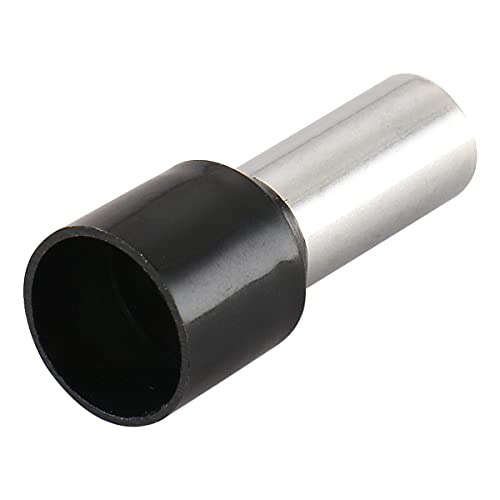 Baomain AWG 8/10.0mm² Wire Copper Crimp Connector Insulated Ferrule Pin Cord End Terminal E10-12 Pack of 100 (Black) - Image 3