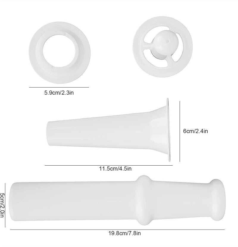 Pilipane Universal Food Pusher Sausage Filler Nozzle Kubbe Attachment Kit ABS Plastic Shell Easy to Install and Replace Sausage Attachment for 5 Meat Grinder Stand Mixer - Image 2