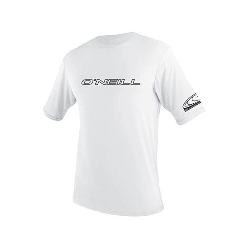 O'NEILL تي شيرت واقي من الشمس للرجال بأكمام قصيرة O'Neill UV 50+ ، أبيض ، كبير - Image 1
