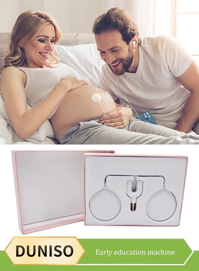 DUNISO Baby bump earphones, pregnancy belly speaker，portable prenatal education music machine，easy to operate, have good sound quality, and come with adapter cables，for pregnant women - Image 1