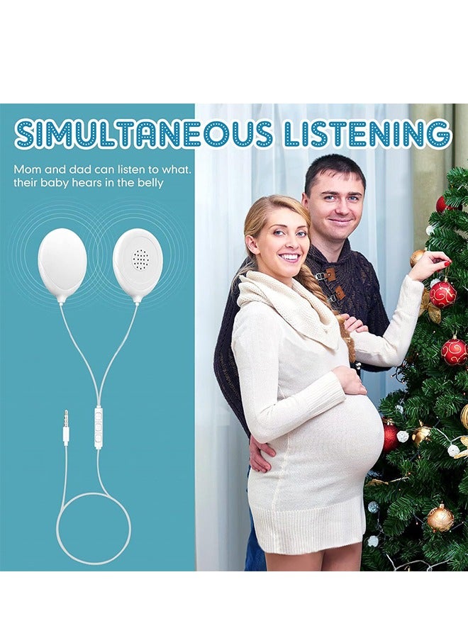 DUNISO Baby bump earphones, pregnancy belly speaker，portable prenatal education music machine，easy to operate, have good sound quality, and come with adapter cables，for pregnant women - Image 3