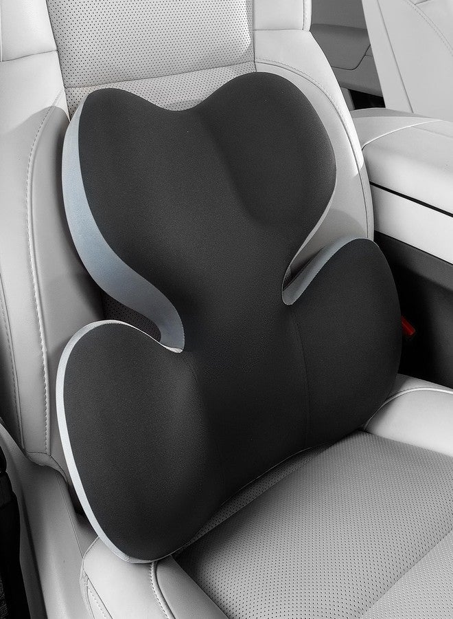 BEBAS Lumbar Support Pillow for Car, Ergonomic Memory Foam Back Cushion for Driving, Lower Back Support for Pain Relief, Lumbar Cushion for Car Seats, Office Chairs, Wheelchairs - Blackgray - Image 1