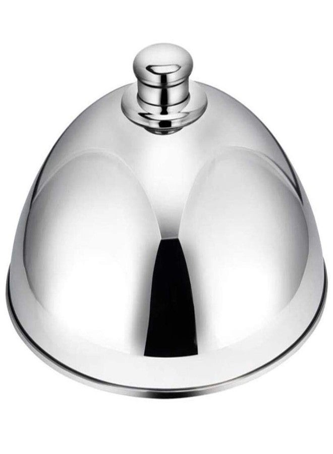 HAOHIZE Stainless Steel Basting Cover, Stainless Steel Cloche Food Cover Dome Serving Plate Dish Dining Dinner for Home Kitchen Restaurant Cafe 25.5cm/10 inches (Silver) - Image 1