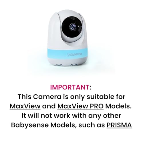 Babysense Add On Camera Video Baby Monitor MaxView, Remote Pan Tilt Zoom, Two-Way Talk-Back Audio, Long Range, Night Vision, RGB Night Light, Lullabies, Temperature Monitoring - Image 2