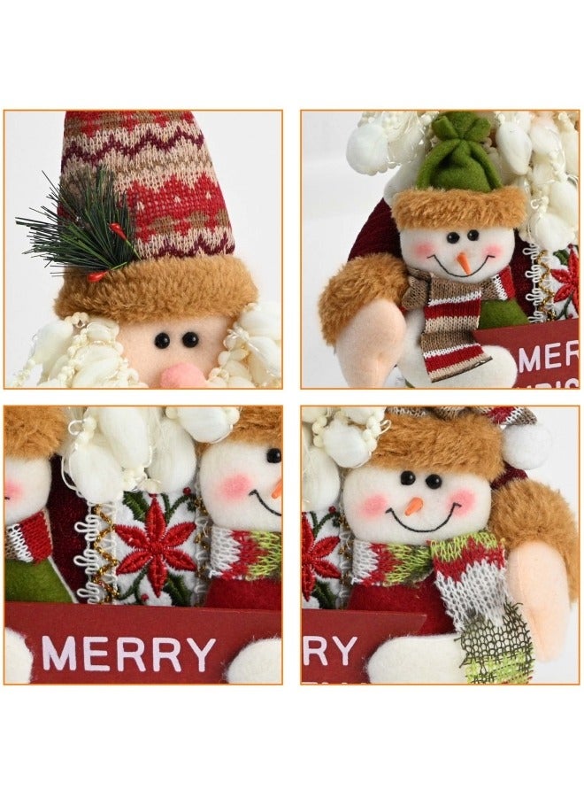 CCOVERY Christmas Plush Family Tabletop Decoration, Traditional Plush Doll Toys, Christmas Figurines Ornament - Image 4