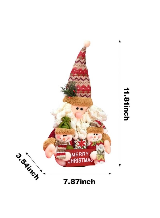 CCOVERY Christmas Plush Family Tabletop Decoration, Traditional Plush Doll Toys, Christmas Figurines Ornament - Image 5