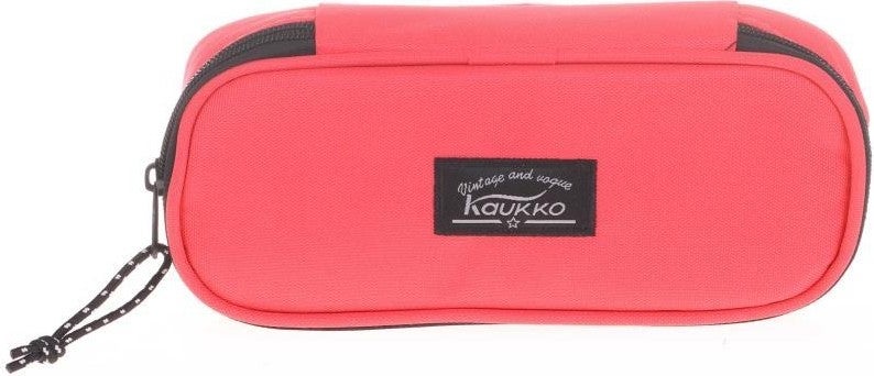 KAUKKO Pencil Bag with Special Compartment Coral K2367 - Image 1