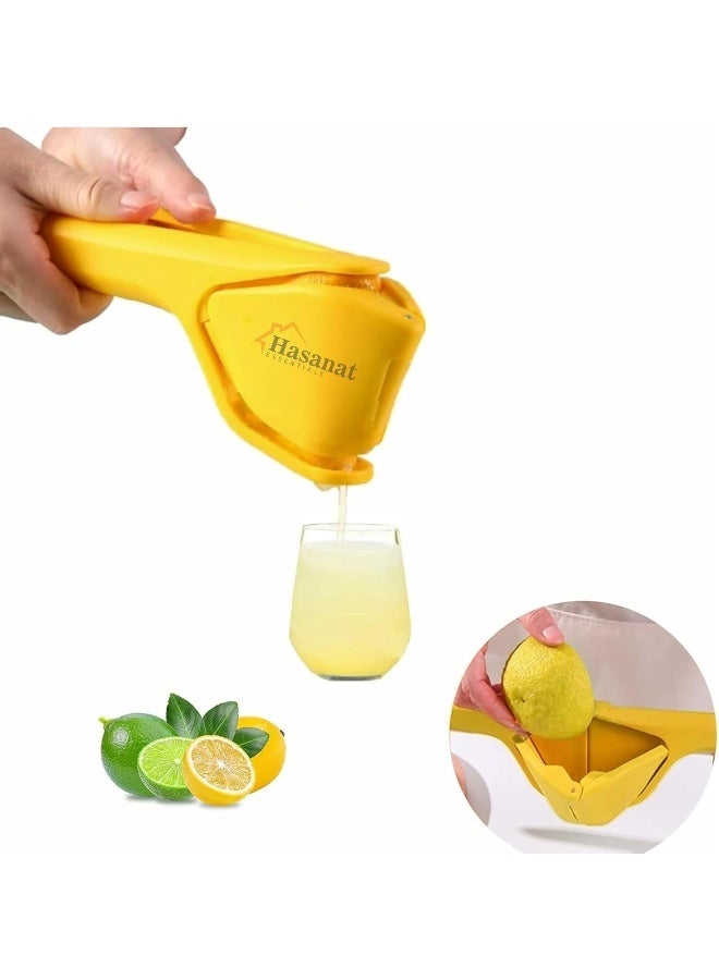 HASANAT ESSENTIALS Lemon Squeezer, Effortless Manual Flat Lime Juicer Squeezer - Image 1
