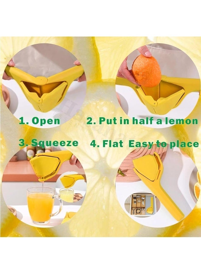 HASANAT ESSENTIALS Lemon Squeezer, Effortless Manual Flat Lime Juicer Squeezer - Image 3
