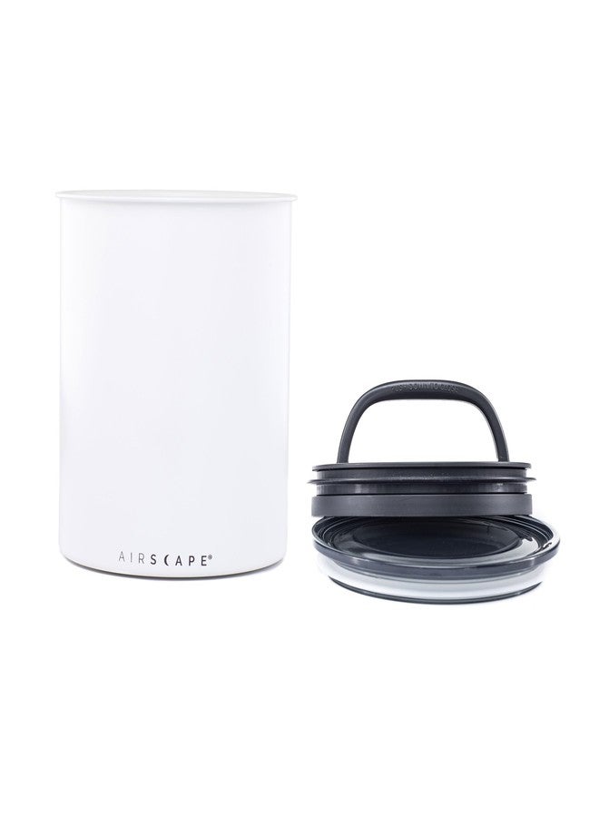AirScape Coffee Storage Canister (1.1 kg Dry Beans) - Extra Large Kilo Size Food Storage Container, Patented Airtight Two Way Valve Lid Pushes Air Out to Preserve Freshness (Matte White) - Image 2