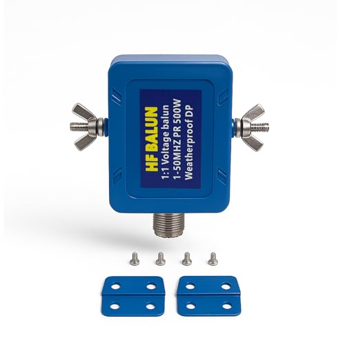 GOOZEEZOO Upgrade Balun Antenna 1:1 Dipole Antenna Shortwave Radio Antenna 1-50MHz 500Watt Balun for Ham with UHF Female (SO-239) Connector - Image 1