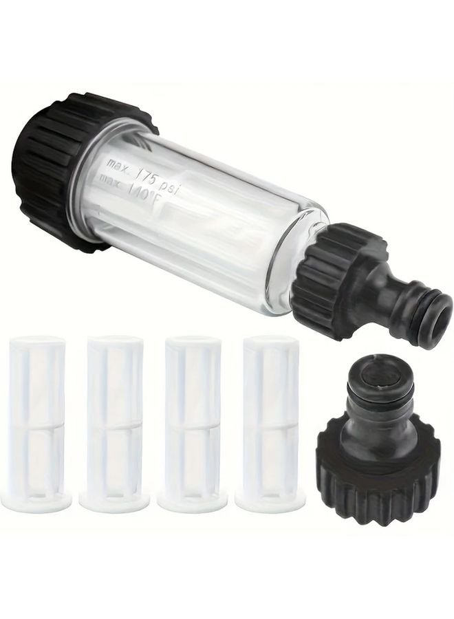 Transparent RV Water Filter Kit With 4 Filters Quick Adapter For High Pressure Washer Garden Pump Irrigation - Image 1