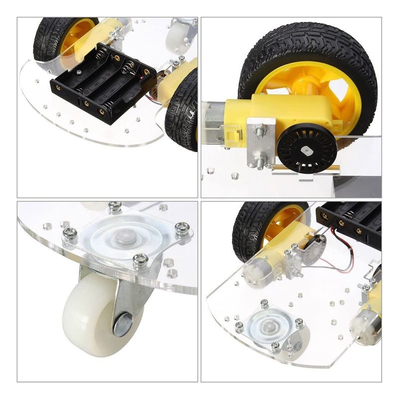 Robodo صندوق بطارية هيكل السيارة الروبوتية الذكية OTH28 مجموعة DIY مع مشفر سرعة لأردوينو - Image 4