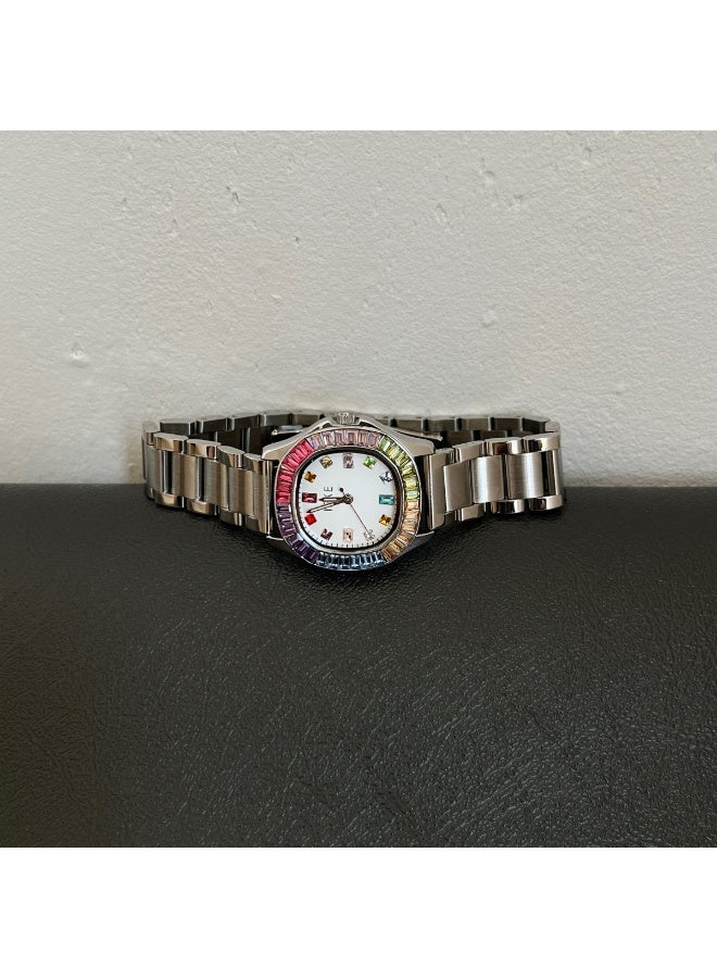 اياكي ساعة كوارتز نسائية فاخرة مرصعة بالألماس - Image 2