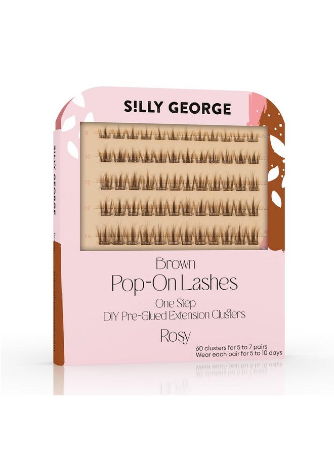 Pop-On Lashes - Diy 1-Step Pre-Glued Faux Eyelash Clusters, Natural Look Extensions, Brown - Rosy, 5-7 Pair Set, Pack Of 60 Clusters - pzsku/Z41A2A337EB589185BC03Z/45/_/1734437873/9cdbd704-28a7-412d-91bd-fdfb58a366ff