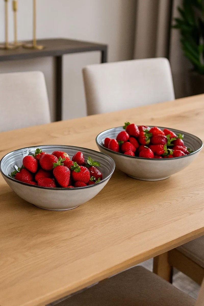 لوفت وعاء سلطة، عمق ٢٤.٥ × ارتفاع ٧.٥ سم، طقم من قطعتين، مصنوع من الحجر الرملي، متعدد الاستخدامات، EGRES-173543B - Image 4