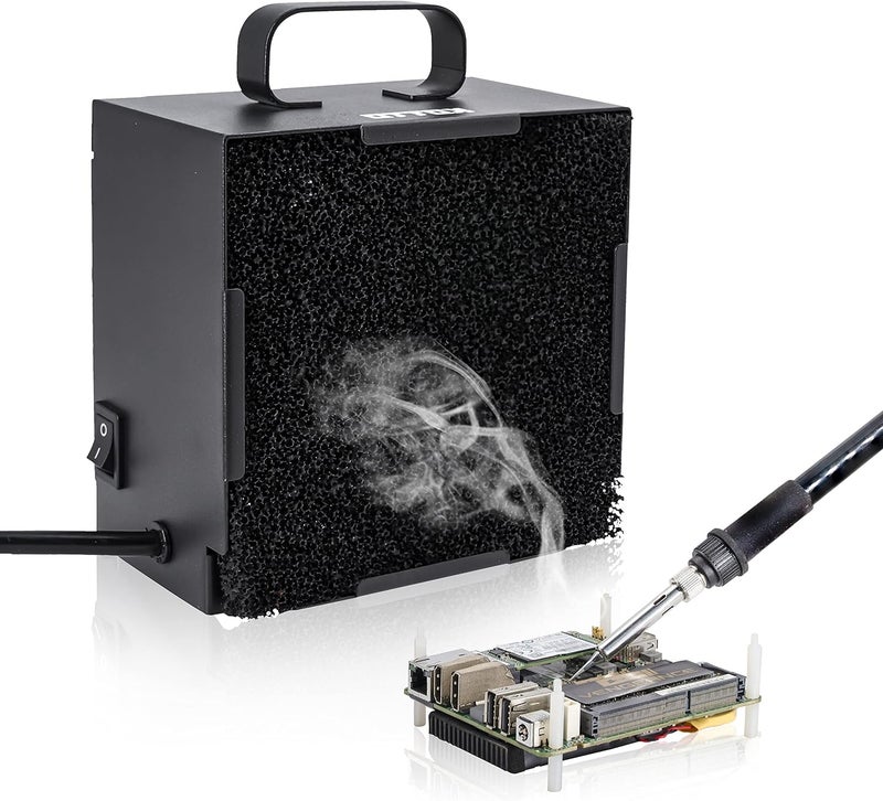 KOTTO Solder Smoke Absorber Remover Fume Extractor Smoke Prevention Absorber DIY Working Fan for Soldering Station (Black) - Image 1