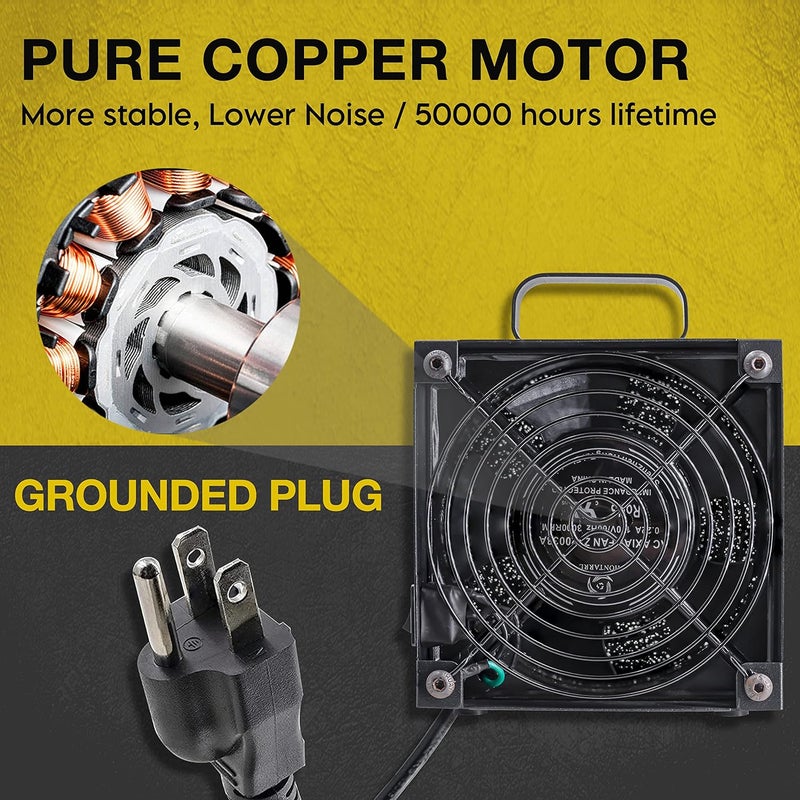 KOTTO Solder Smoke Absorber Remover Fume Extractor Smoke Prevention Absorber DIY Working Fan for Soldering Station (Black) - Image 4