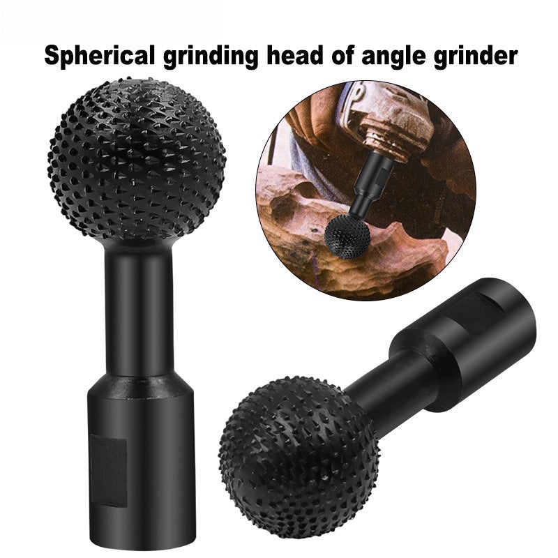 Supply of angle grinder ball grinding head ball chisel ball knife ball file grinding head woodworking grinding production(Angle grinder spherical grinding head-interface 14mm) - Image 2