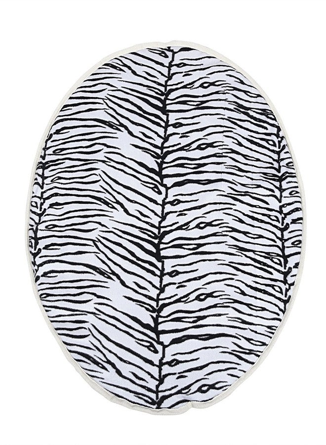 Creative Textiles Velvet Black & White Soft Baby Mat (Size : 90 CM Round) - Image 1