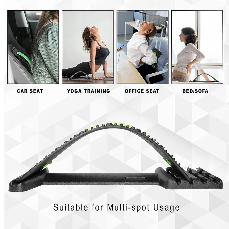 Spike جهاز تمديد الظهر مع نقاط ضغط مغناطيسية لتخفيف آلام العمود الفقري دعم الظهر متعدد المستويات لمنطقة القطنية للرجال والنساء (جهاز تمديد الظهر) ، مقاس واحد - Image 4