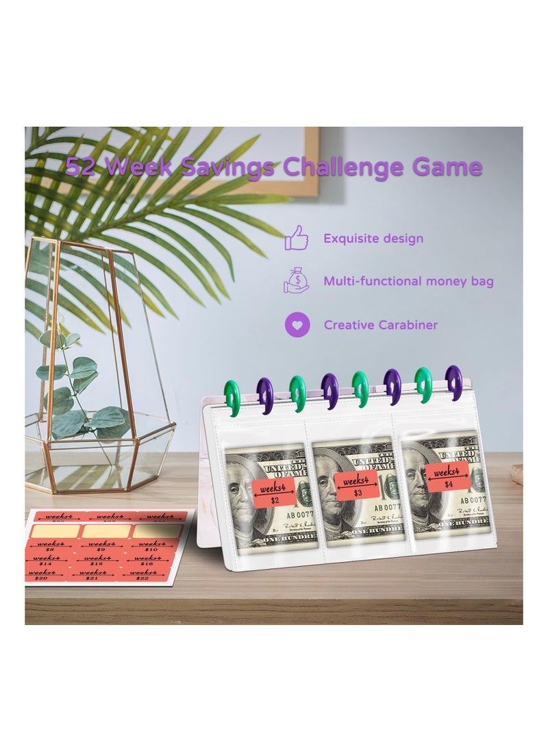SYOSI - "Money Saving Challenge Binder, 52 Week Money Saving Challenge Book, Envelopes Money Saving Challenge Budget Binder, Savings Challenges Binder, Budget Binder with Cash Envelopes, for Home, Office " - Image 1