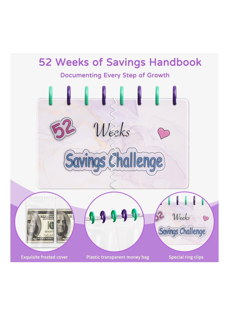 SYOSI - "Money Saving Challenge Binder, 52 Week Money Saving Challenge Book, Envelopes Money Saving Challenge Budget Binder, Savings Challenges Binder, Budget Binder with Cash Envelopes, for Home, Office " - Image 1