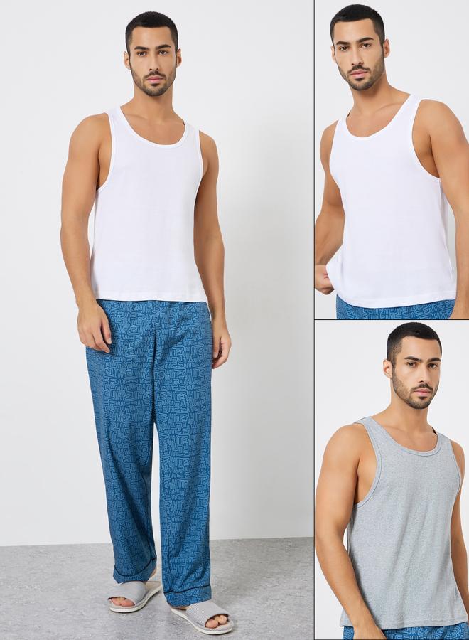 ستايلي مجموعة من 2 فيست قطني سادة - Image 1