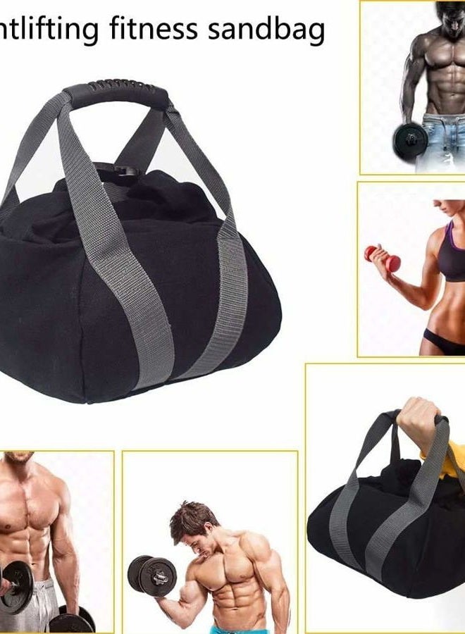 Fnoko 2 Pcs Adjustable Heavy Fitness Power Sandbag, Sand Bags for Weight, Portable Adjustable Canvas Sand Kettlebell Soft Sand Bag, Weightlifting Dumbbell for Home Training, Fitness, Yoga Workout - Image 3
