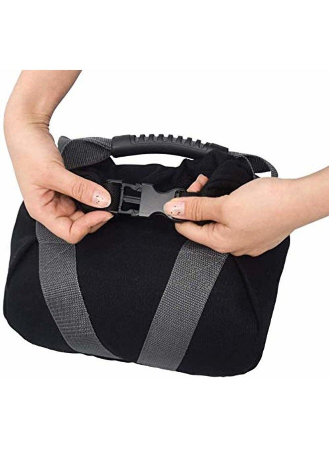 Fnoko 2 Pcs Adjustable Heavy Fitness Power Sandbag, Sand Bags for Weight, Portable Adjustable Canvas Sand Kettlebell Soft Sand Bag, Weightlifting Dumbbell for Home Training, Fitness, Yoga Workout - Image 2