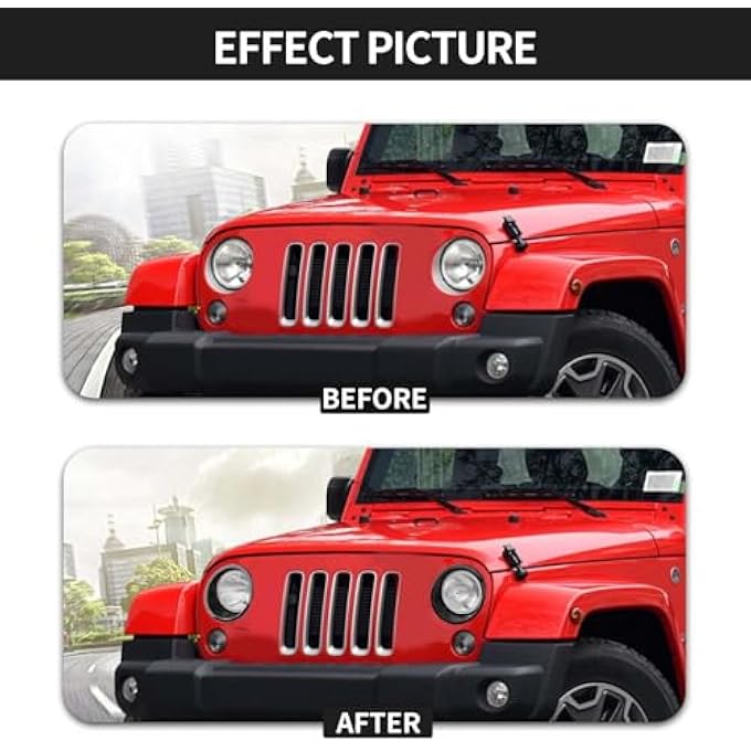 ريحني لإطارات إطارات أغطية المصابيح الأمامية من رانجلر JK JKU Unlimited 20072017 إكسسوارات خارجية سوداء 2 قطعتين - Image 4