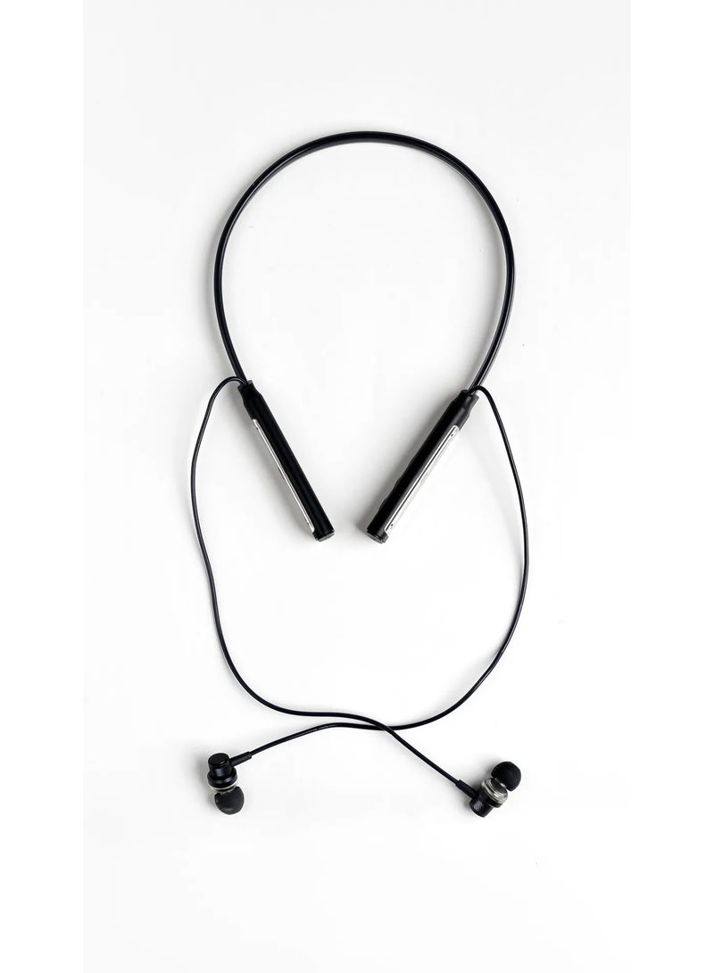 GREEN LION Veria Wireless NeckBand Headphone / FTD Chipset / V 5.3 Bluetooth / Control Buttons / Microphone / 12 Meters Transmission Distance / 17 Hours Talk & Music Time - Black - Image 3