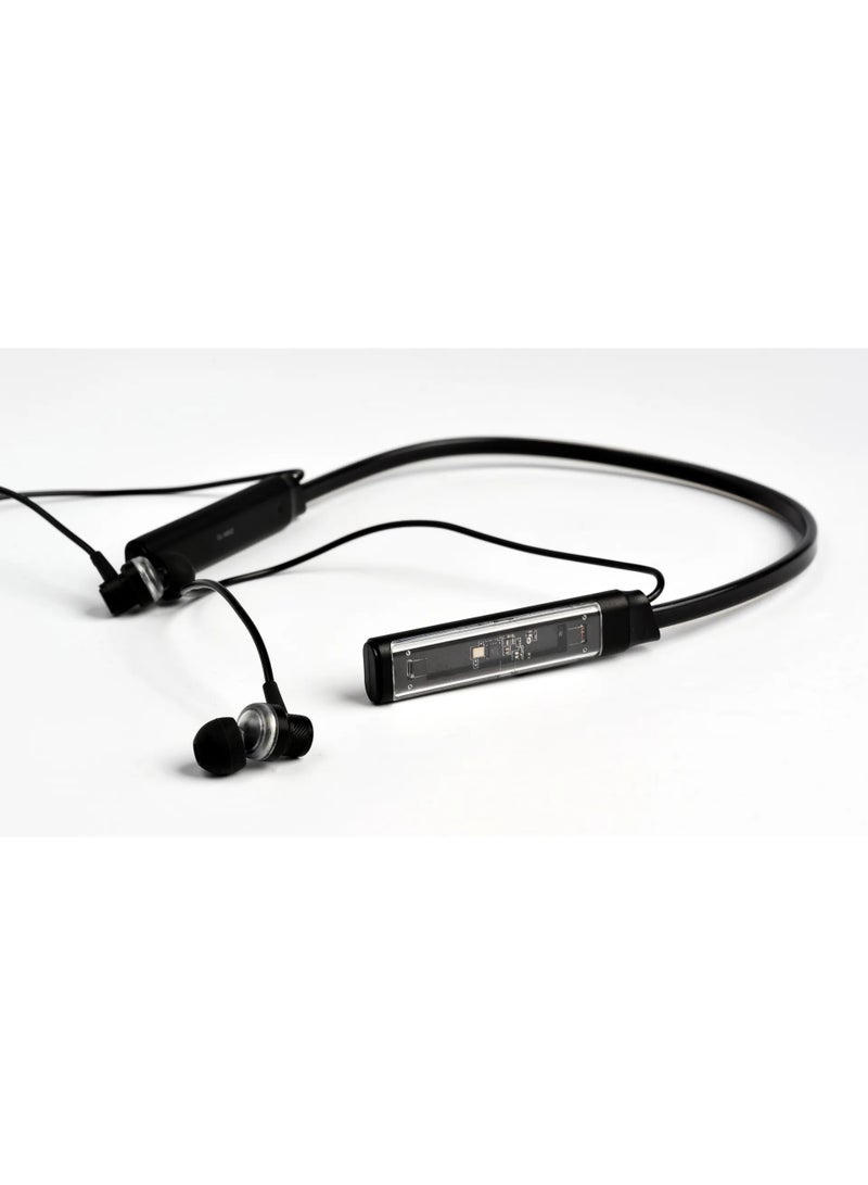 GREEN LION Veria Wireless NeckBand Headphone / FTD Chipset / V 5.3 Bluetooth / Control Buttons / Microphone / 12 Meters Transmission Distance / 17 Hours Talk & Music Time - Black - Image 5