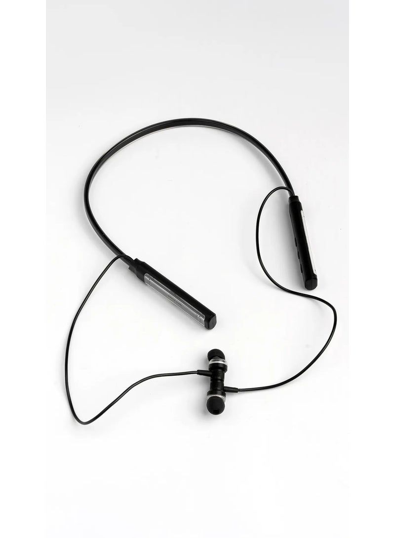 GREEN LION Veria Wireless NeckBand Headphone / FTD Chipset / V 5.3 Bluetooth / Control Buttons / Microphone / 12 Meters Transmission Distance / 17 Hours Talk & Music Time - Black - Image 4