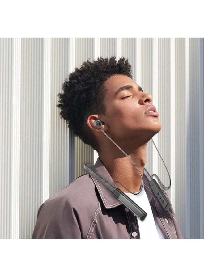 GREEN LION Veria Wireless NeckBand Headphone / FTD Chipset / V 5.3 Bluetooth / Control Buttons / Microphone / 12 Meters Transmission Distance / 17 Hours Talk & Music Time - Black - Image 2