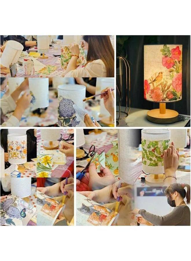 Mother's Day Butterfly Gubat Handmade Table Lamp Diy Material Group Building Activity Bone Bat Night Light-Color:Althea (full Package)  - Image 5