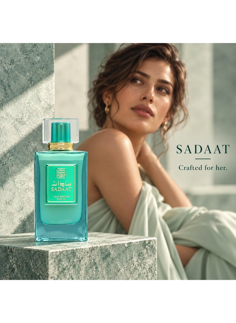 Naseem Sadaat Eau De Parfum Aqua Perfume for Men & Women - 80ml - Image 3