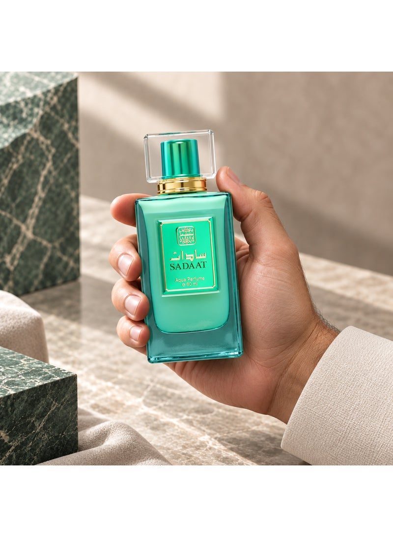Naseem Sadaat Eau De Parfum Aqua Perfume for Men & Women - 80ml - Image 5