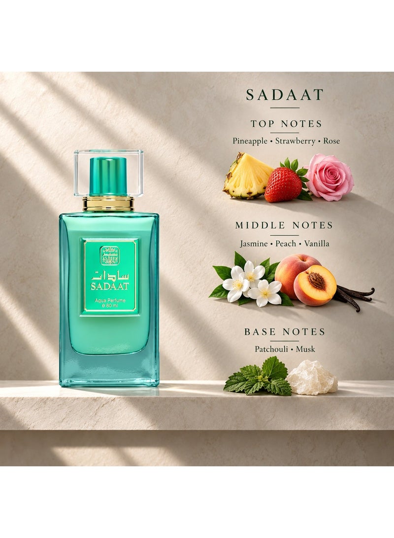 Naseem Sadaat Eau De Parfum Aqua Perfume for Men & Women - 80ml - Image 2