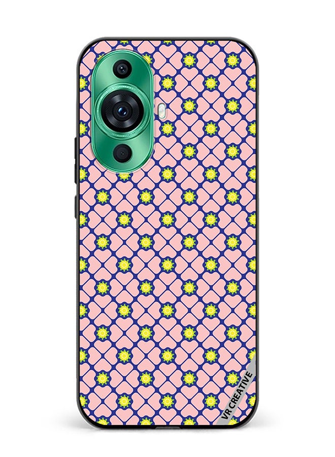 VR CREATIVE Protective Case Cover For Huawei nova 11 Ultra Abstract Clover Leaves Geometric Retro Design Multicolour - Image 1