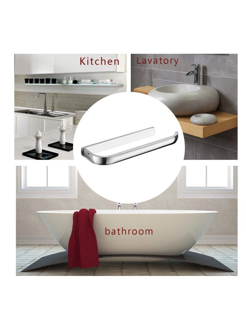 SOLARAE Bathroom Towel Bar, Towel Holder Wall Mounted, Polished Chrome Bathroom Accessories Fixtures, Rustproof Wall Mounted Towel Rack, With Mounting Accessories (12 Inch) - Image 4