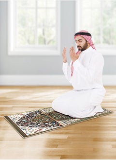 السنيدي سجادة صلاة مع كرسي، كرسي رحلات، اخضر، مقاس 55*110 سم  - Image 2