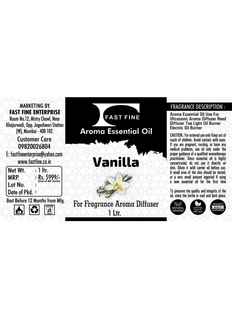 Fast Fine FAST FINE Vanilla Diffuser Essential Aroma Oil used for Air Electric Revitalizer machine use home office washroom indoor outdoor 1Ltr  - Image 5