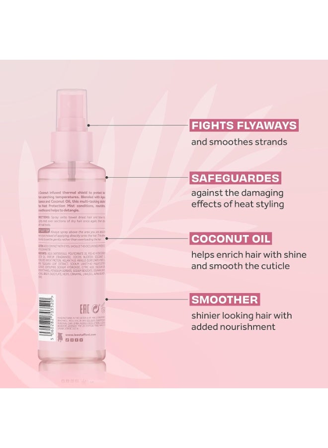 Lee Stafford بخاخ حماية من الحرارة من لي ستافورد | مجموعة كوكو لوكو - خفيف الوزن، تحكم في التجاعيد، دفاع حراري، رذاذ لمعان للاستخدام اليومي، آمن للكي والتجفيف، برائحة جوز الهند، 6.7 أونصة سائلة - Image 5