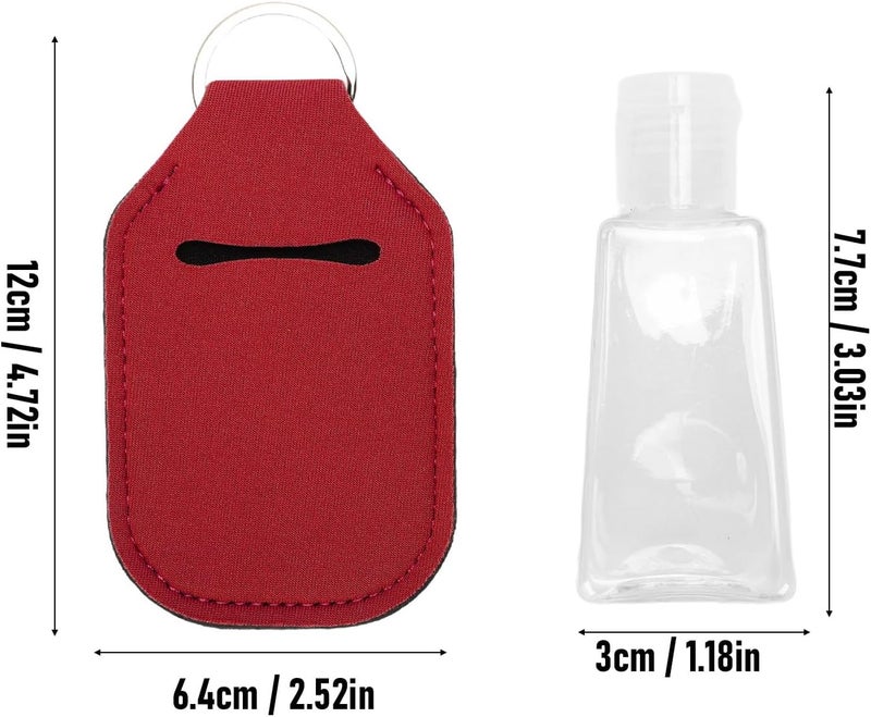 ZJchao Keychain Empty Squeeze Bottle, 30ml 20 Pcs Refillable Hand Sanitizer Keychain Travel Bottle Leak Proof Portable Empty Holder with Pouch for Camping Hiking Toiletries (Brown) - Image 4