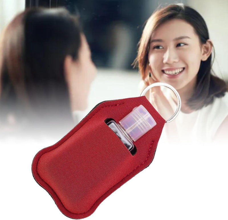ZJchao Keychain Empty Squeeze Bottle, 30ml 20 Pcs Refillable Hand Sanitizer Keychain Travel Bottle Leak Proof Portable Empty Holder with Pouch for Camping Hiking Toiletries (Brown) - Image 5